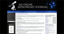 Desktop Screenshot of myastronomyjournal.com